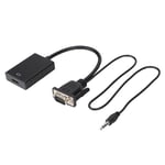 Câble convertisseur VGA vers HDMI avec audio pour projecteur PC HDTV 1080P