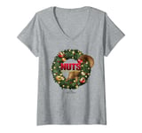 Womens National Lampoon's Christmas Vacation Nuts About Christmas V-Neck T-Shirt