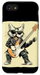 Coque pour iPhone SE (2020) / 7 / 8 Guitare à bascule Chat pour guitare électrique Amoureux des animaux