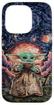 Coque pour iPhone 14 Pro Star Wars The Mandalorian Grogu Starry Night Van Gogh