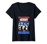 Womens It's Always Sunny In Philadelphia Retro American Poster V-Neck T-Shirt