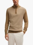 BOSS Zip Neck Wool Jumper