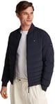 Tommy Hilfiger Men’s Mix Quilt Padded Bomber Jacket, Blue (Desert Sky), M