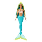 Barbie Mermaid Dolls with Fantasy Hair and Headband Accessories, Mermaid Toys with Shell-Inspired Bodices and Colorful Tails, HRR03