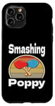 Coque pour iPhone 11 Pro Funny Smashing Poppy Ping Pong Lover Game Winner Retro Humour