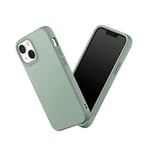 RHINOSHIELD Case Compatible with [iPhone 13 mini] | SolidSuit - Shock Absorbent Slim Design Protective Cover with Premium Matte Finish 3.5M/11ft Drop Protection Changeable Camera Rings - Sage Green