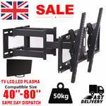 TV Wall Bracket Mount Tilt Swivel For 40 42 43 48 49 50 55 58 60 65 70 80" inch