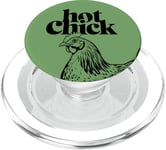 Animal Pun Hot Chick Sexy Girl Funny Hen Humorous Design PopSockets PopGrip for MagSafe