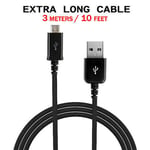 3m / 10ft Long MICRO USB Sync Charger Power Cable for Sony Xperia X, Xperia XA