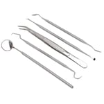 5pcs Dental Tools Pick Hygiene Set Plaque Remover Tooth Scraper Teeth Clean BST