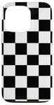 iPhone 13 Pro Black and White Checkered Plaid Checkerboard Pattern Case Case