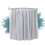 Erica - Curved Shower Curtain Rods – 140 x 140 cm, Wall Mounted Shower Curtain Rod for Bathtub, No Ceiling Fixing. PVC Free Plastic Coating, 100% Stainless Steel