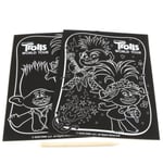 Trolls 2 Scratch Art Kit Childrens Barb Branch Magic Colouring Set With Stick