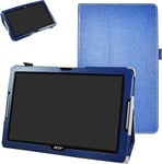 Acer Iconia One 10 B3-A30 Coque, Slim Folio Pu Cuir Debout Fonction Housse Coque Étui Couverture Pour 10.1"" Acer Iconia One 10 B3-A30 An Oid Tablette,Bleu Foncé