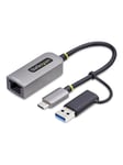 StarTech.com 2.5GbE USB-C to Ethernet Adapter with USB-A Converter - network adapter - USB-C 3.2 Gen 1 / Thunderbolt 3 - 10M/100M/1G/2.5 Gigabit Ethernet