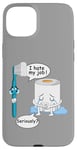 Coque pour iPhone 15 Plus T-shirt humoristique avec papier toilette « I Hate My Job Seriously? »