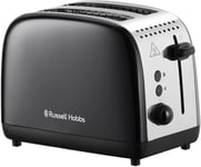 🔥 Russell Hobbs Classic Colours 2 Slice Toaster Stainless Steel 26550 (Black)