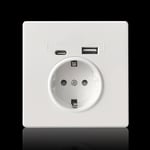 Style Charging Port EU Standard Dual USB Plug Electrical Socket Power Socket