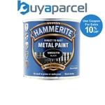 Hammerite 5084863 Direct to Rust Smooth Finish Metal Paint Black 250ml HMMSFBL25