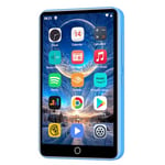 Lecteur MP3 avec Spotify, Lecteur MP3 ZAQE 80GB avec Bluetooth et WLAN，MP3 avec Musique Amazon, Audible,Deezer, écran Tactile 4 Pouces, MP3, Lecteur MP4 pour Enfants(Bleu)