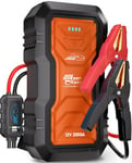 Booster Batterie Voiture 2000A Booster Batterie 12V pour Essence 7.0L & Diesel 6.5L, Pack de Démarrage avec Kit d'urgence Multiple, LED & Protection Sécurisée, Extension de Sortie DC 12V/6A