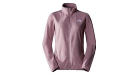 Veste polaire femme the north face 100 glacier full zip mauve