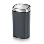 Tower 58L Sensor Bin - Grey & Chrome