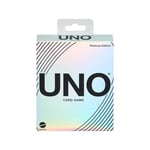 Mattel Games UNO Édition Platinum Jeu de Cartes pour soirées Jeux Entre Amis ou en Famille, Voyages, Camping et fêtes, Cartes Premium de Collection, HPY61