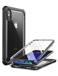 i-Blason Ares Full-Body Rugged Clear Bumper Case for 5.8-Inch iPhone XS (2018), Black