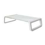 Trust Monta Support de Moniteur, Support Écran PC en Verre Trempé 41 x 22 x 10 cm, Réhausseur d'Écran Bureau Ergonomique, Organisateur de Table pour Ordinateur Portable, Mac, Travail - Blanc