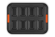 Le Creuset Non-Stick Carbon Steel 8-Cup Loaf Tray, 40 x 30 x 4.26 cm, Matte Black, 46015000010000, 46015000010000