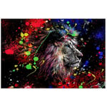 Affiche Lion graffiti pop art - 60x40cm - made in France