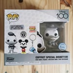 Funko Pop Box Disney 100 Years Donald Duck 1309 + Mistery Mini Porte Clé Stitch