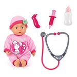 Bayer Design 93378AA Doctor doll, medical set for kids, soft body, talking, with baby sounds, accessory