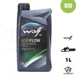 Huile de chaîne biodégradable agriflow pour tronçonneuse. Bidon de 1L