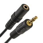 3m Jack Extension Cable Headphone Stereo 3.5mm Plug to Socket Lead AUX