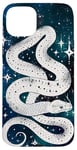 Coque pour iPhone 15 Plus Serpent blanc galaxie céleste