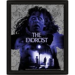 Pyramid International The Exorcist 3D Lenticular Framed Wall Art (Exorcism Design) 3D Art Print (20 x 25.5cm) in Black Picture Frame. Horror Movie 3D Poster / 3D Wall Decor - Official Merchandise