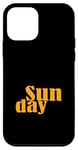 Coque pour iPhone 12 mini Graphisme orange Les jours de la semaine du dimanche Graphisme orange