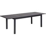 Table de Jardin à Rallonge 180/240 x 90 cm en Aluminium Meubles d'Extérieur Gris Foncé Skaloma