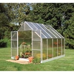 Halls Serre de jardin 8.3m² en aluminium et polycarbonate 6mm + embase - 70917 + so1651