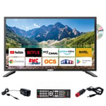 ANTARION TV LED 22" 55cm Smart Connect Lecteur DVD Intégré Androidtv 11.0 Campin