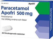 Paracetamol Apofri, filmdragerad tablett 500 mg 20 tablett(er)
