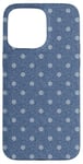 iPhone 15 Pro Max Cute White Polka Dot On Navy Blue Pattern Case