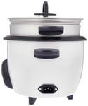 Geepas 450W Rice Cooker & Steamer with Keep Warm Function, 1L | Automatic Cooking, Non-Stick Inner Pot | Make Rice & Steam Healthy Vegetables | Includes Measuring Cup, Spatula & Detachable Power Cord