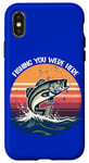 Coque pour iPhone X/XS Vintage Fishing You Were Here : des jeux de mots qui accrochent le cœur de papa