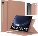 Étui Magnétique Pour Samsung Galaxy Tab S9 Fe 10,9""/S9 11"" 2023, Fin Et Léger, Avec Porte-Stylo Caché, Pour Tablette S9/S9 Fe, Or Rose.[F4387]