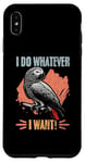 Coque pour iPhone XS Max I Do Whatever I Want Perroquet gris africain ornithologue rétro