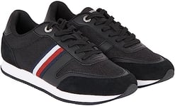 Tommy Hilfiger Women Running Shoes Essential Stripes, Black (Black), 4 UK