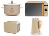 Swan Nordic Kettle 2 Slice Toaster Microwave & Slow Cooker in Oatmeal Colour